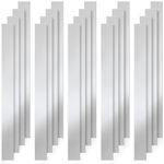 20 Pcs 304 Stainless Steel Sheet Metal Sheet Stainless Steel Strips Metal Shims for Leveling Stainless Steel Gap Filler Metal Trim for Wall Backsplash, 12'' Length x 1'' Width x 0.02'' Thickness