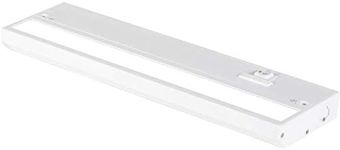 LED Under Cabinet Lighting Hardwired - Linkable Undercabinet Lights for Kitchen - 3CCT 12 Inch White Finish - Undercounter Dimmable Plug in Light or Hard Wired - Under Counter Fixture Direct Wire