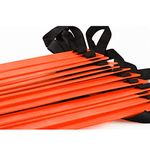 Kobo Sports 8 Meter Fixed Agility Ladder Agility Training Ladder Speed Flat Rung with Carrying Bag