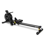 JLL Magnetic Rowing Machines for Home Gym, Quiet Workout, Compact Rower with Transport Wheels, Full Body Exercise Equipment, 32-Level Resistance, Heart Rate Band Included, Black