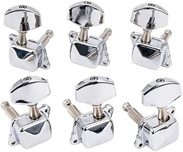 Musiclily Pro 3+3 Semi-closed Guitar Tuners String Tuning Pegs Keys Machine Heads Set for for Acoustic or Electric Guitar,Chrome