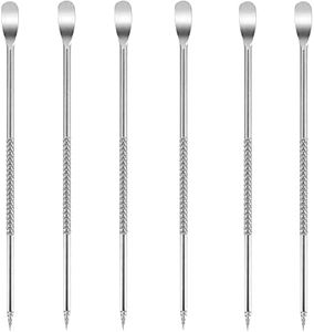 Stainless-steel Coffee Latte Art Pen - Spice Pen Cappuccino Espresso Machine Accessory Fancy Stitch Barista Tool, 6 Piece