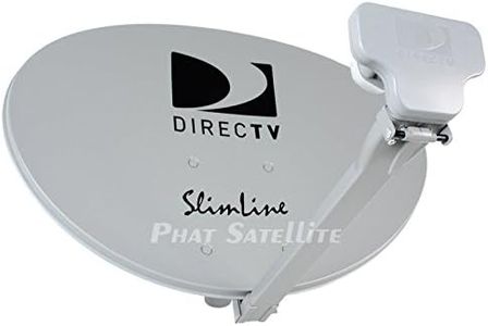 READY to INSTALL - DIRECT SATELLITE TV 4K Slimline SWM3 Ultra HD Satellite Dish Package w/UHD Digital Reverse Band RB SWM3 LNB, Low Profile Mast, RG6 Coax Cable