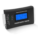 MEIRIYFA Computer PC Power Supply Tester with LCD Display, 20/24 4/6/8 Pin ATX Power Supply Computer Host Inspection Maintenance Tester Tool for ATX, ITX, BTX, PCI-E, SATA (Black)