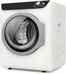 Auertech 2.6 CU. FT. Portable Dryers for Laundry, Compact Clothes Dryer with Stainless Steel Tub, 1400W Dryer Machine, Electric Dryer with Control Knob for Apartment, Dorm, RV, White