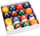 Billiards Pool Ball Set - Regulation Size 2-1/4" Full 16 Pool Ball Set