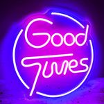 Good Times Neon Signs LED Sign Neon Light LED Wall Signs USB Operated for Party Lights Bar Sign Decor Game Room Setup for Teen Boys Girls Wall Bedroom, Gift for Party
