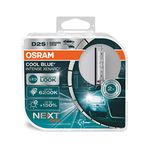 OSRAM XENARC COOL BLUE INTENSE D2S, +150% more brightness, up to 6,200K, xenon headlight lamp, LED look, duo box (2 lamps) 66240CBN-HCB