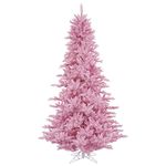 Vickerman 5.5' Pink Fir Artificial Christmas Tree, Unlit - Faux Fir Christmas Tree - Seasonal Indoor Home Decor