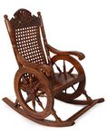 Urbane Crafts Handmade Wooden Rocking Chair/Relax Chair with Engraved Carving for Adults for Reading/Relaxing for Home (Sheesham Wood)