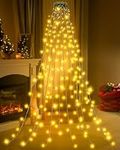 Ollny Christmas Tree Lights Indoor - 2.5mX10 Strands 250 LEDs Outdoor Xmas Lights, Easy to Install Fairy String Lights USB Plug in, Waterproof Outside Decorations for 4-8ft