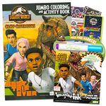 Jurassic World Camp Cretaceous Coloring Book Set with Stickers ~ Bundle with Chaos Theory Dino Coloring and Activity Book, Imagine Ink, and More