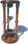 Pirate Black Sand Hourglass timer, made from an Original Antique Bobbin (1 hour)