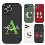 Custom Name Phone Case for iPhone 16 15 14 13 1211 Pro Max Mini XR Xs X 6 7 8 Plus se 2,Customize Personalized Text Soft TPU+Artificial Leather Material