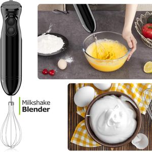 Bonsenkitchen Hand Blender – Black, Powerful Immersion Mixer