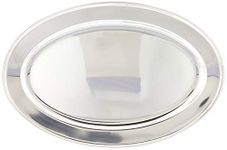 Winco OPL-18 Stainless Steel Oval Platter, 18-Inch by 11.5-Inch