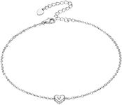 Heart Anklets for Lady, Sterling Si