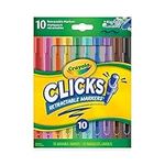 Crayola 10CT SUPERCLICKS,Retractable, Holiday Toys, Gift for Boys and Girls, Kids, Stocking, Arts and Crafts, Gifting