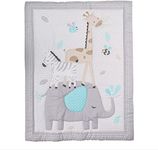 TEALP Baby Toddler Blanket Quilt Cot Comforter Crib Baby Quilts for Boys and Girls Nursery Bed Throw Blanket 84x107cm-Giraffe, Elephant