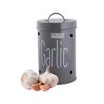 HAZEL Onion Potato Storage Container For Kitchen (Grey, Garlic)