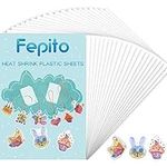 FEPITO 25 Pieces Shrinking Plastic Sheets for Kids Creative Craft, Earrings, Necklace, Keychains