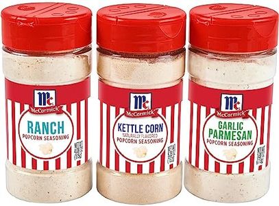 McCormick Popcorn Seasoning Variety Pack (Garlic Parmesan, Ranch, and Kettle Corn), 13.46 oz