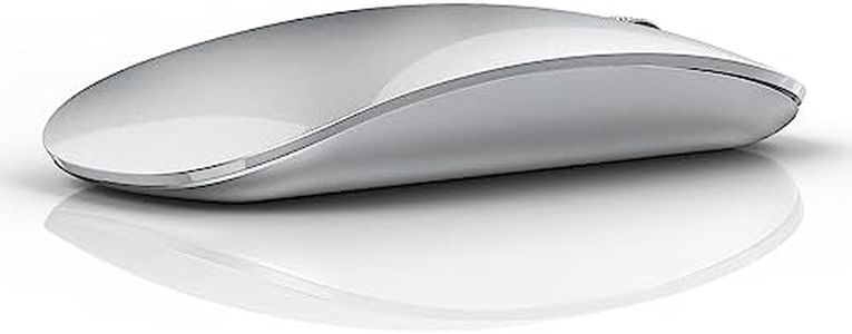 Uiosmuph U30 Souris Bluetooth, Trois Modes sans Fil (BT5.1 USB) silencieuse Rechargeable Portable pour Mac/Ordinateur/Linux/Android, Argent