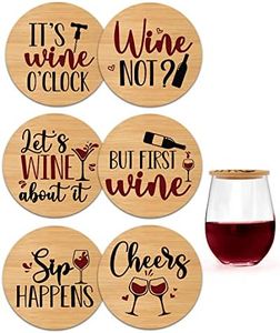 Xylolfsty Funny Wine Glass Covers to Keep Bugs Out Wood Drinking Glass Lids Appetizer Glass Toppers Outdoor Drink Covers for Coffee Mugs, and Water Glasses Bamboo Wine Accessories Housewarming Gift