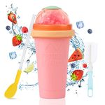 susimond 7.1OZ Premium Slushy Maker Cup, Durable Slushie Maker Cup for Christmas with Cup Brush Straw and Spoon, Portable Quick Frozen Smoothies Squeeze CoolingCup for Milk Drinks and Juices