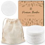 Lakeston Reusable Makeup Remover Pads 16 Pcs - Premium Eco-Friendly Reusable Cotton Pads for All Skin Types