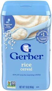 Gerber Cereal for Baby 1st Foods Rice Cereal, Made with Essential Nutrients for Supported Sitters, Non-GMO Project Verified, 16-Ounce Canister (Pack of 3)