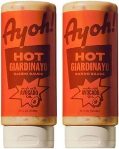Ayoh Foods Sando Sauce – Hot Giardinayo | Creamy Sandwich Sauce Now Made w/ Avocado Oil | Seed oil, Gluten-free, Non-GMO | Bold sauce for sandwiches, wraps & dips | Chef-crafted by Molly Baz | 12 oz - 2 bottles
