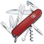 Victorinox Climber Swiss Army Knife, Medium, Multi Tool, 14 Functions, Blade, Bottle Opener, Red