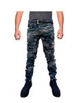 Krystle ® Men's Army Strip Zipper Slim Fit Cargo Pants (32)