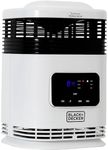 BLACK+DECKER Electric Heater, 360° Surround Portable Heater with Digital Controls & LED Display, Mini Heater with Fan & Adjustable Thermostat, Space Heater with Screen Lock & Remote Control