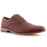 Ferro Aldo Garrett MFA19623L Mens Casual Cap Toe Perforated Formal Oxford Dressing Shoes (7.5 D(M) US, Brown)