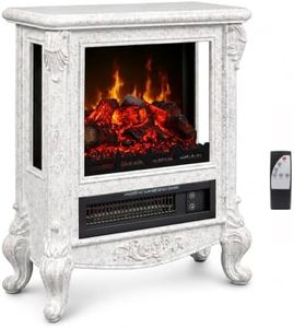 Vintage Electric Fireplace Stove, 1500W Freestanding Heater