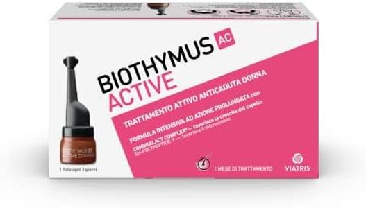Biothymus Active Fiale Anticaduta Capelli Donna. Trattamento Attivo con Formula Intensiva ad Azione Prolungata. 10 Fiale Monodose. 1 Mese di Trattamento.