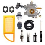 Mikatesi BR600 Carburetor Kit for Stihl BR500 BR550 BR600 BR700 BR 500 550 600 700 Backpack Leaf Blower Replaces Zama C1Q-S183 4282-120-0606 Parts - with 4282 141 0300 Air Filter Tank Vent Kit