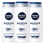 NIVEA Men Sensitive 3-in-1 Body Wash 16.9 Fluid Ounce (Pack of 3)