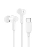 Belkin SoundForm Wired Earbuds with USB-C Connector, in-Ear Earphones w/Microphone - Headphones for iPhone 16, iPad Mini, Galaxy S24, Android, and More with USB-C Connector (USB-C Headphones) - White