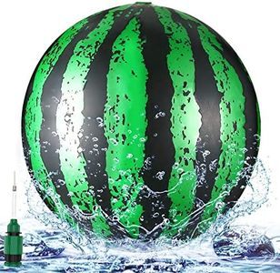 Hiboom Watermelon Swimming Pool Diving Ball, 9 Inch Underwater Balls, Pool Ball Toys with Hose Adapter, for Under Water Passing, Dribbling, Diving, Bouncing, Beach Ball Games Gift for Teens Adults