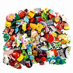 HAGD. 100pcs Cute Different Shoe Charms For Kids Shoe Decoration For Party Gifts,yellow