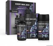 Every Man Jack Black Panther Body Set - Perfect for Every Guy & Marvel-Lover - Bath and Body Marvel Gift Set with Clean Ingredients & Incredible Scents - Includes Body Wash, Shampoo & Deodorant