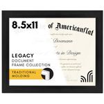 Americanflat 8.5x11 Picture Frame in Black - Use as Diploma Frame or Certificate Frame with Shatter-Resistant Glass - Hanging Hardware and Easel Included for Wall and Tabletop Display