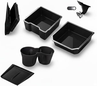 BIPROS Car Center Console Cover, Waterproof Armrest, Napa Leather Car Armrest Box Cushion, Fits Most Vehicles, Large Vehicles, Please Check Size (Black)