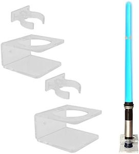 YYST Clear Light Saber Wall Mount Wall Rack Wall Holder - 2 Pack