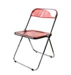 Inspirer Studio Contemporary Bauhaus Style Transparent Folding Chair (Red)