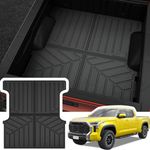 AUTOSAVER88 Truck Bed Mat Fit for 2022 2023 2024 Toyota Tundra CrewMax Cab 5.5Ft Short Bed, Truck Bed Liner for Tundra Accessories, TPE All Weather Cargo Mats Heavy Duty Pickup Rear Cargo Liner, Black