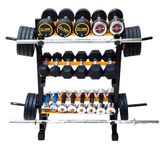 Protoner 3 in 1 dumbbell rack, plate stand and bar holder